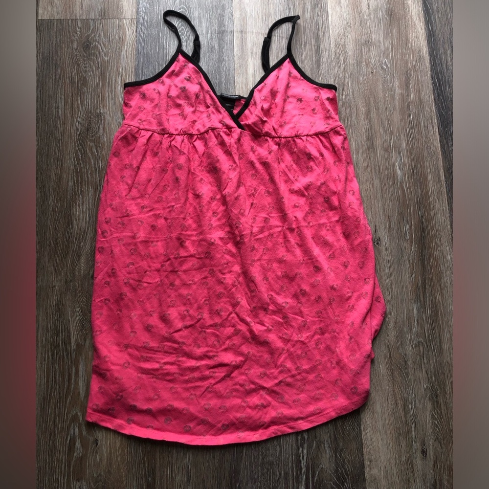 Eyeshadow SleepWear Pink and Black Camisole Size Large